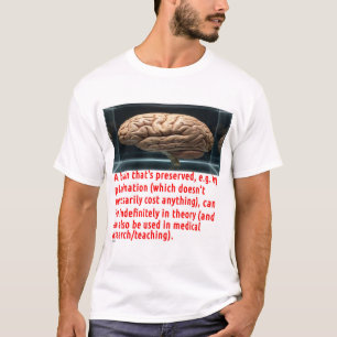 T-shirt Message de préservation du cerveau (cubique)