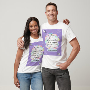 T-shirt Message d'espoir - Matthew 11-28 - Manche courte b