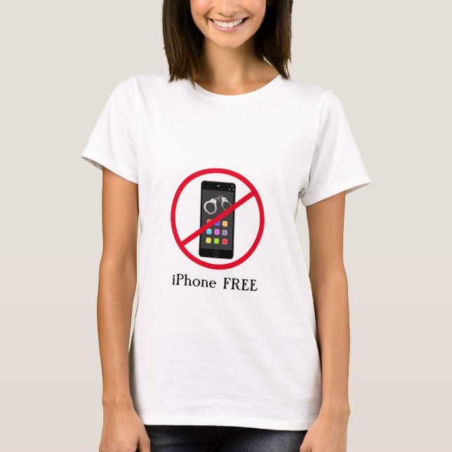 T-shirt Message gratuit pour iPhone moderne (Devant)