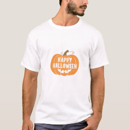 T-shirt Message Halloween citrouille