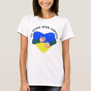 T-shirt Message inspirant Nous sommes avec Ukraine T-Shir