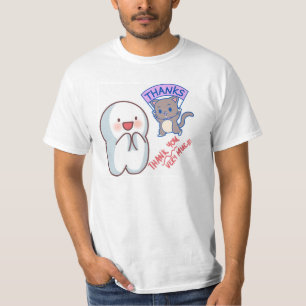 T-shirt Message "Merci" avec Quby et un chat