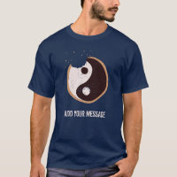 Message personnalisé Yin et Yang Cookie noir et bl