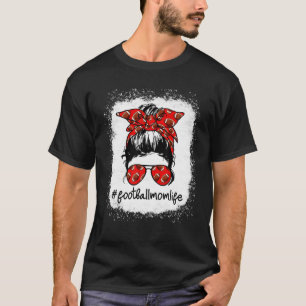 T-shirt Messy Bun Football Player Maman Bleached Football