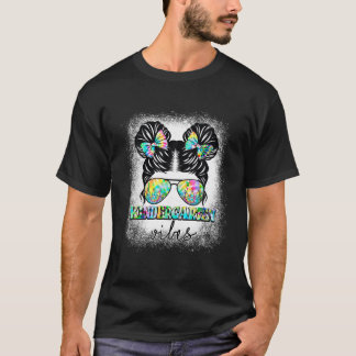 T-shirt Messy Bun Tie Dye Vibes De Jardin D'Enfant Retour 