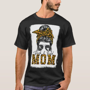 T-shirt Messy Bun Track Field Mom Runner Mothers