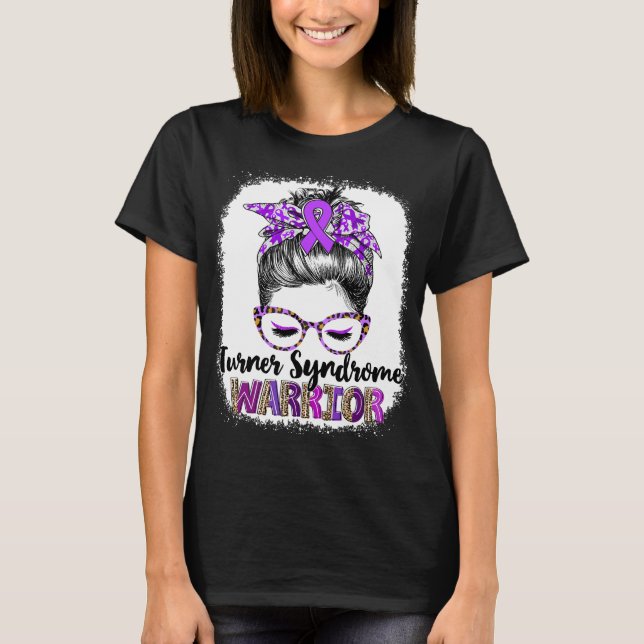 T-shirt Messy Bun Turner Syndrome Guerrier (Devant)