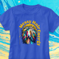 Messy Hair Energy Chien Pop Art Shirt