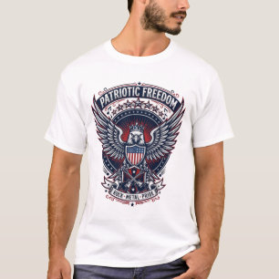 T-shirt Metal Ailes Patriotiques Musique Patriotique Rock