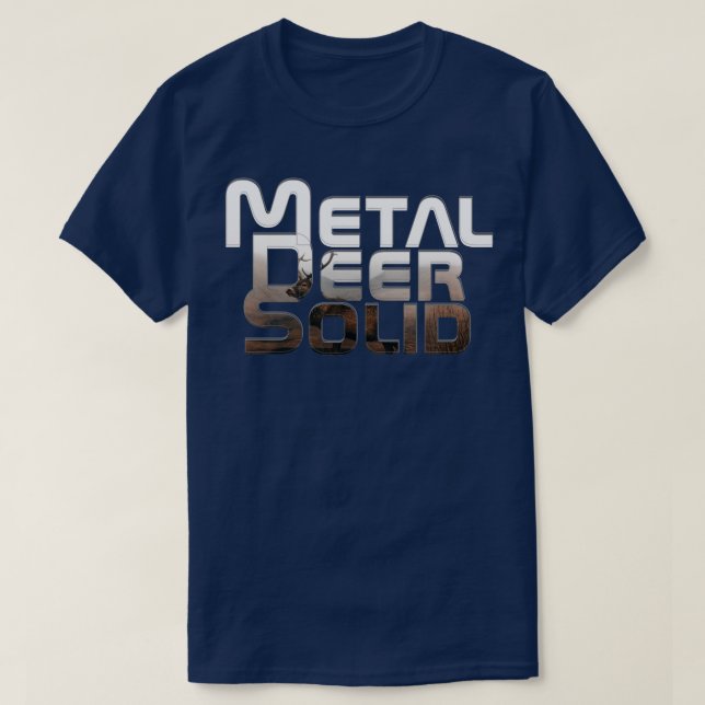 T-shirt Métal Cerf solide (Design devant)
