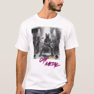 T-shirt Métal de chat