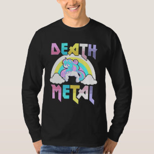 T-shirt Métal De Mort Magique Unicorne Rocher Rocher Et Ro