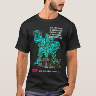 T-shirt Metal Gear Boîte Art Japon Rétro Gamer Clic 8-bit