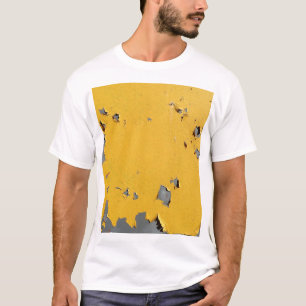 T-shirt Métal jaune fissuré : texture sale.