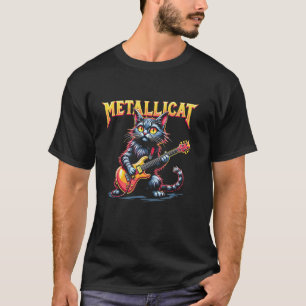 T-shirt Metallicat Tee Rock Music Appareils Guitare électr