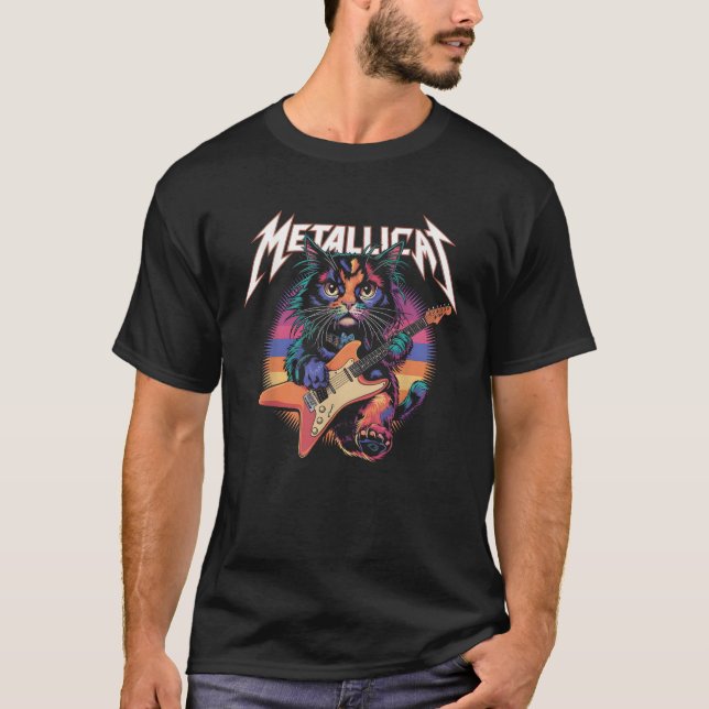 T-shirt Metallicat Tee Rock Music Appareils Guitare électr (Devant)