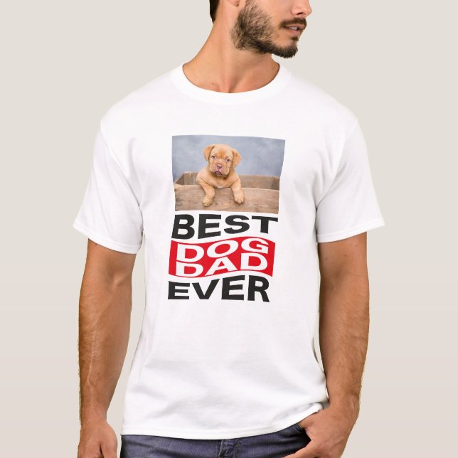 T-shirt Mete Meilleur Chien Papa Jamais Pet Photo Personna (Devant)