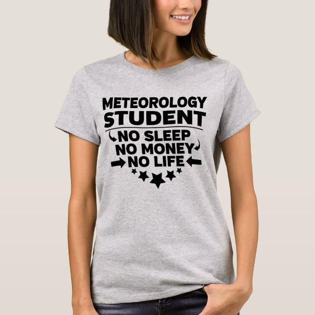 T-shirt Météorologie College étudiant Pas de vie ou d'arge (Devant)