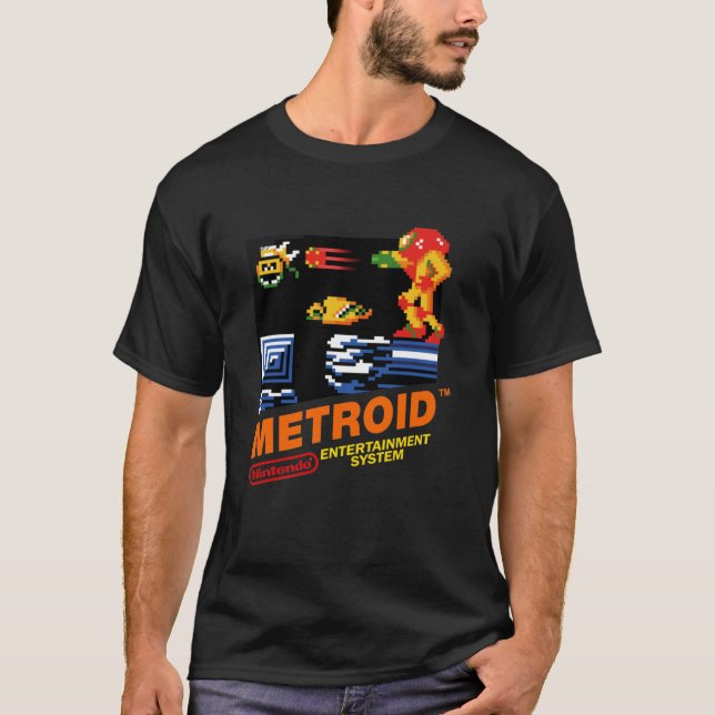 T-shirt Metroid NES Cover Classic (Devant)