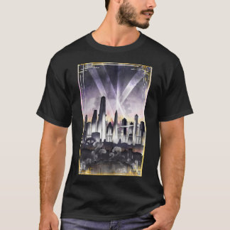 T-shirt Métropole Art Déco - Steampunk Vintage City Skyli
