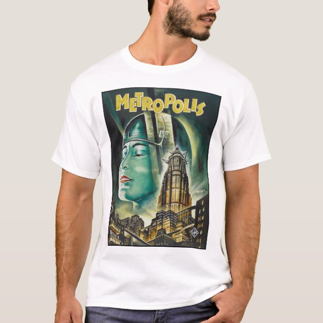 T-shirt METROPOLIS Fritz Lang Sci-Fi Drama 1927 Vieux Film (Devant)