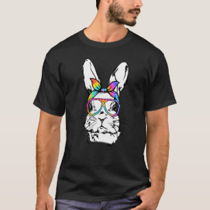 T-shirt Mets Bunny Messy Bun Tie Dye Bandana Rabbit Easte