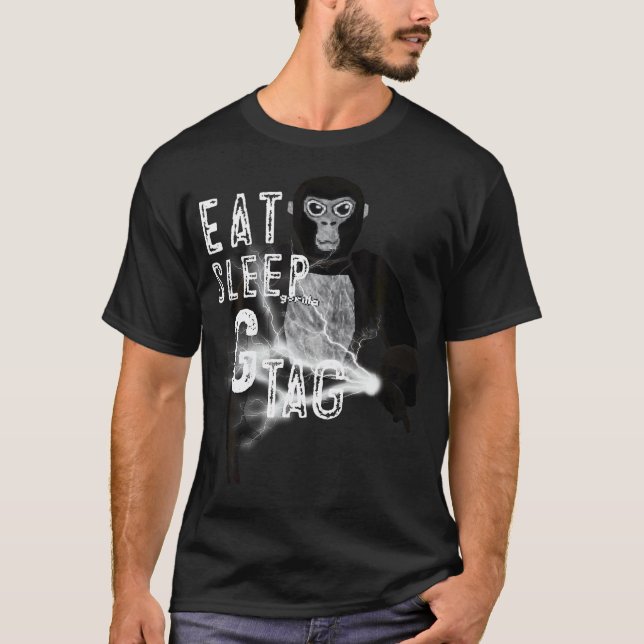 T-shirt Mets Mange Sleep Gorilla Monke Balise Vr Jeu Pour  (Devant)