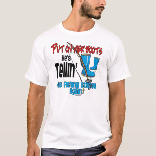 T-shirt Mettez sur Yer Boots Chemise de pêche