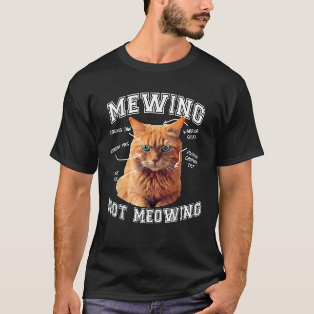 T-shirt Mewing Not Mewing Funny Chat Meme LooksMax Chat Jo (Devant)