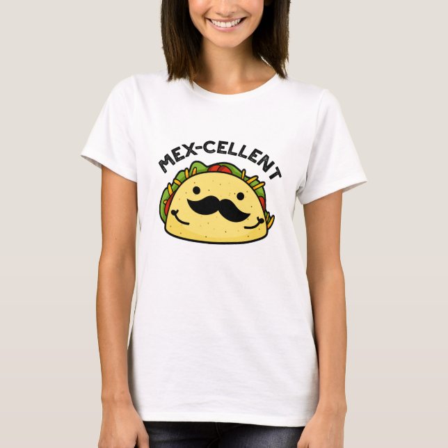 T-shirt Mex-violet drôle Excellent Pun Taco (Devant)