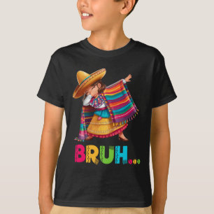 T-shirt Mexicaine Dabbing Bruh Poncho Funny Cinco De Ma