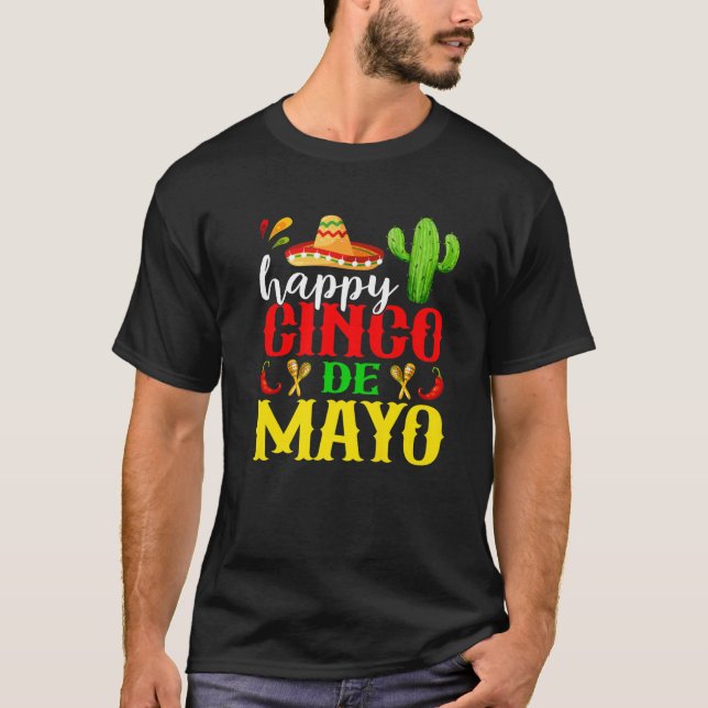T-shirt Mexicaine Fiesta Cinco De Mayo Costume Drôle Homme (Devant)