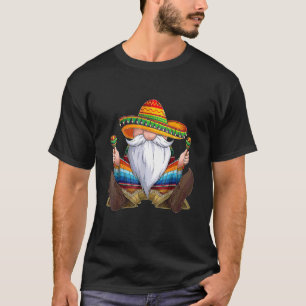 T-shirt Mexicaine Gnome Cinco De Mayo Serape Poncho Hommes