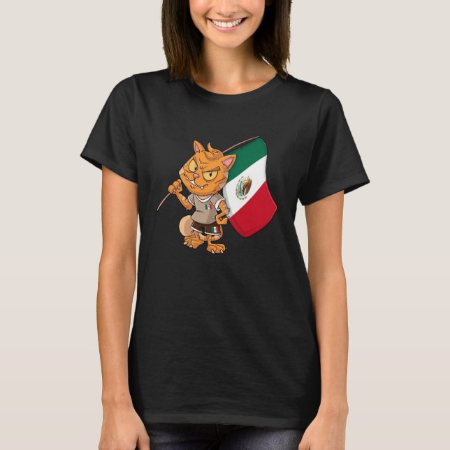 T-shirt Mexico Fan Cat (Devant)