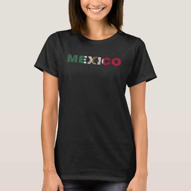 T-shirt MEXICO Mexican Flag Themed (Devant)