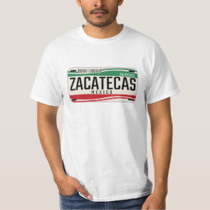 T-SHIRT MEXICO ZACATECAS CITY LISENCE PLAQUE