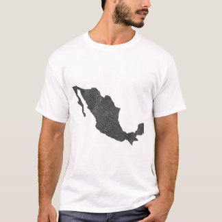 T-shirt Mexique Carte Design avec frontières cachées