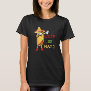 T-shirt Mexique Dabbing Taco Cinco De Mayo Poncho Sombrero