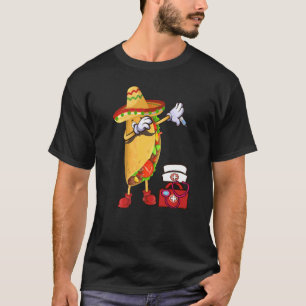 T-shirt Mexique Dabbing Taco Poncho Sombrero Cinco De Mayo
