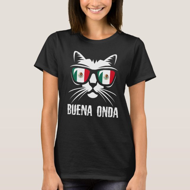 T-shirt Mexique Drapeau Chat Mexicaine Dire 3 (Devant)