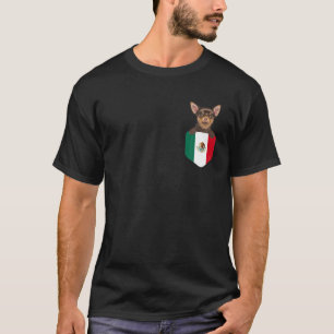 T-shirt Mexique Drapeau Chihuahua Brown Chig Dans Une Poch