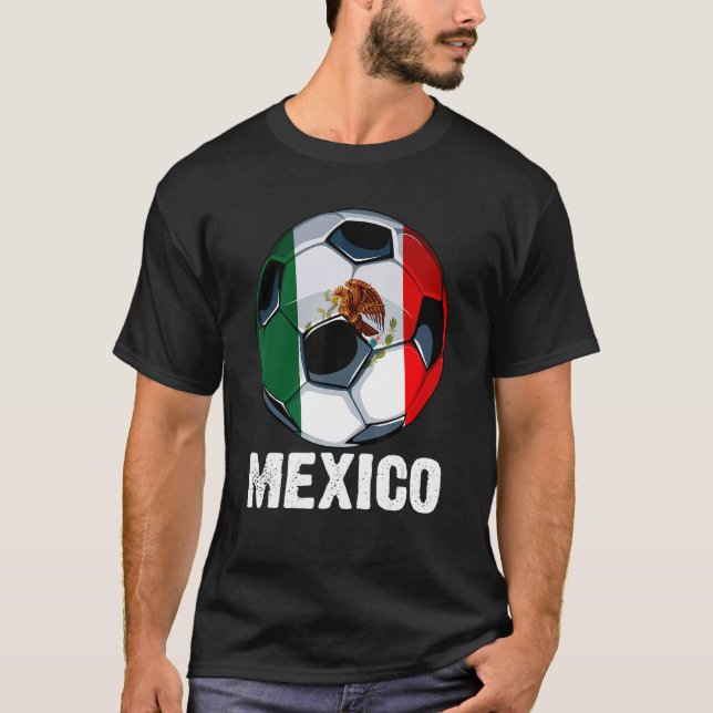T-shirt Mexique Drapeau Mexicain Football mignon (Devant)