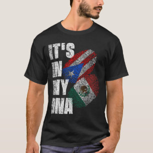 T-shirt Mexique Et Porto-Rico Mélange D'ADN Patrimoine Dra