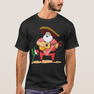 T-shirt Mexique Père Noël Sombrero Mustache Noël