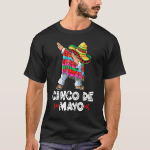 T-shirt Mexique Sombrero Cinco Dabbing Dab De Poncho Mayo