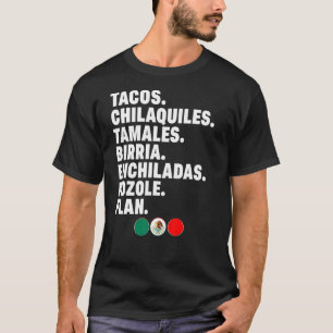 T-shirt Mexique Tacos alimentaires Tamales Enchiladas Birr