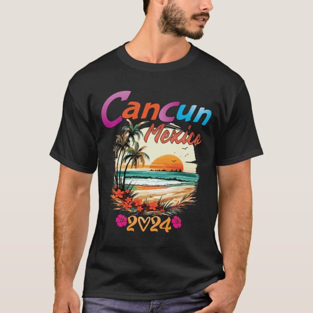 T-shirt Mexique Vacation 2024, Cancun Mexique 2024 Souveni (Devant)