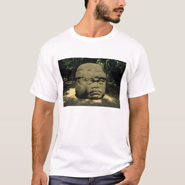 T-shirt Mexique, Villahermosa, chef Olmèque géant, La Vent (Devant)