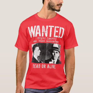 T-shirt Meyer Lansky Mugshot Recherché mort ou vivant