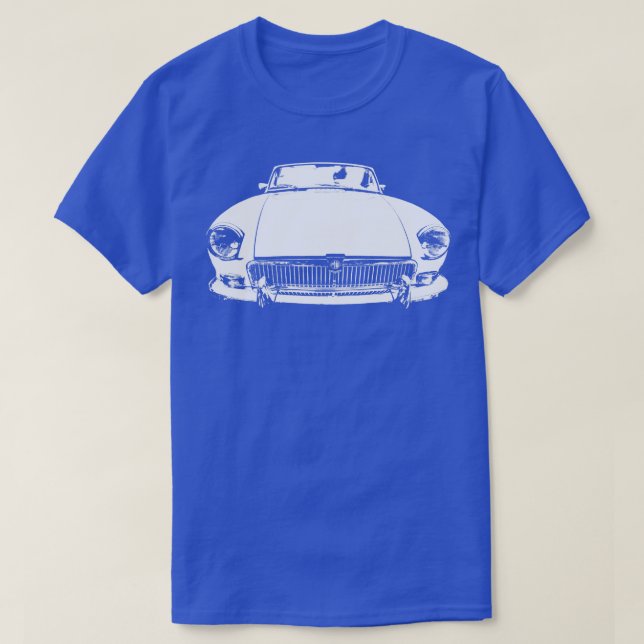 T-shirt MGB 1970s classique monobloc blanc 1 (Design devant)
